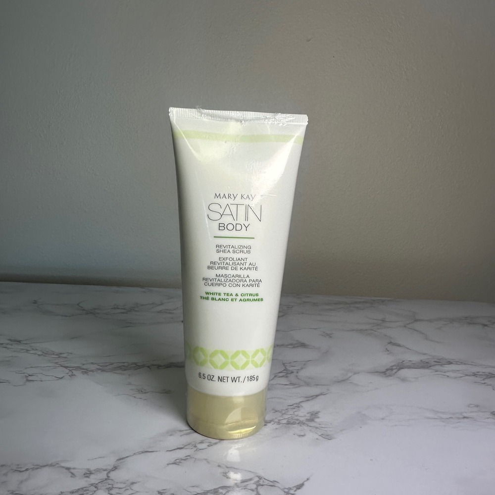 Mary Kay Satin Body Revitalizing Shea Scrub White Tea & Citrus 6.5 oz New Sealed